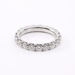 14K WHITE GOLD SHARED PRONG ETERNITY BAND 2.50CTW