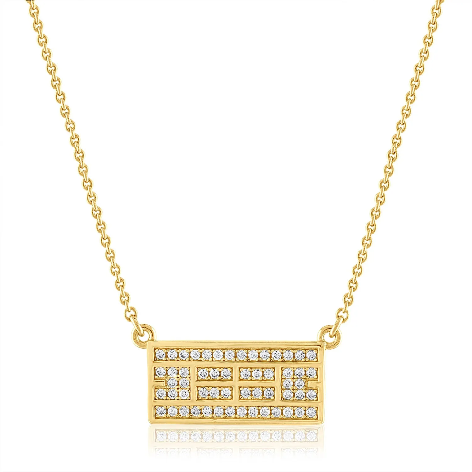 14Kt Gold and Diamond Tennis Court Necklace