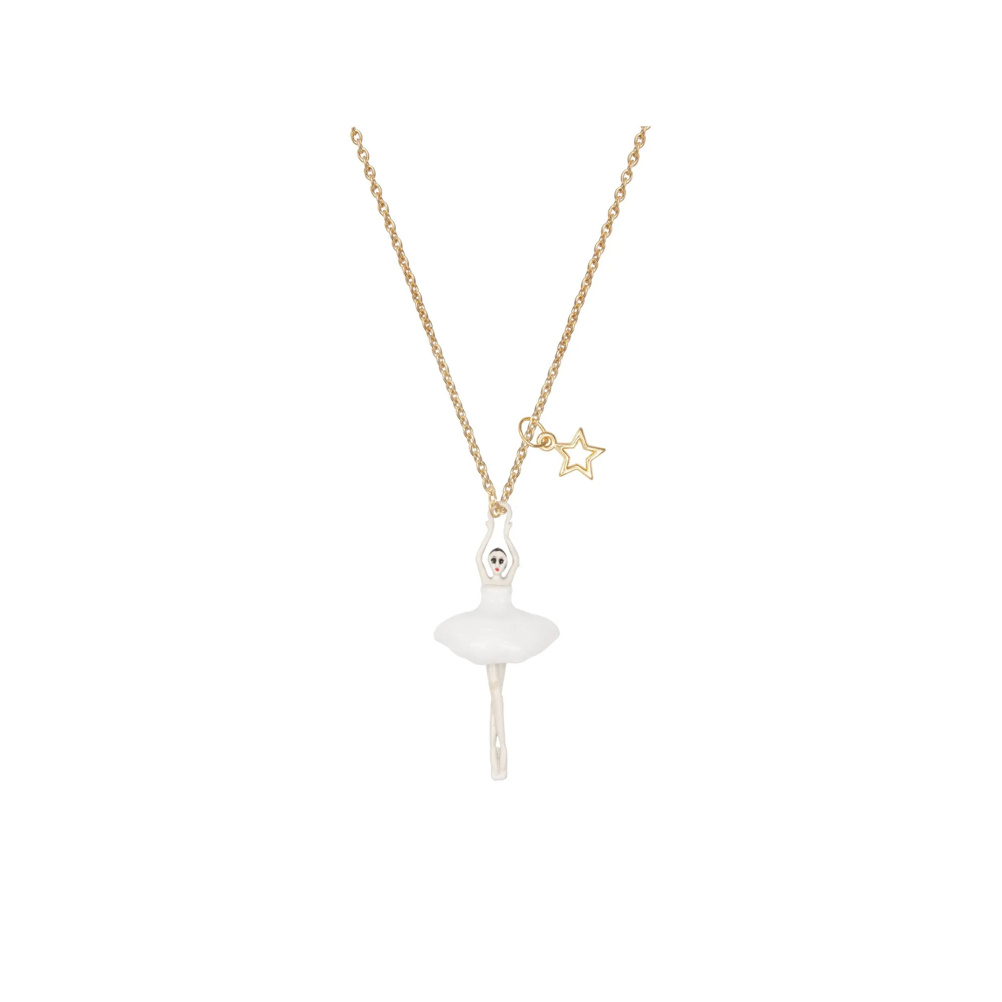 A Mini Penny White Ballerina Necklace