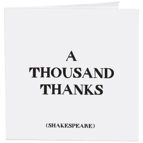 A Thousand Thanks Thank You Card