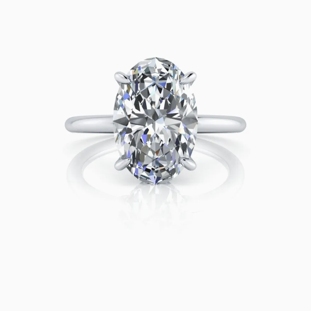 Adina No. 4 Lab Grown Diamond Engagement Ring Hidden Halo