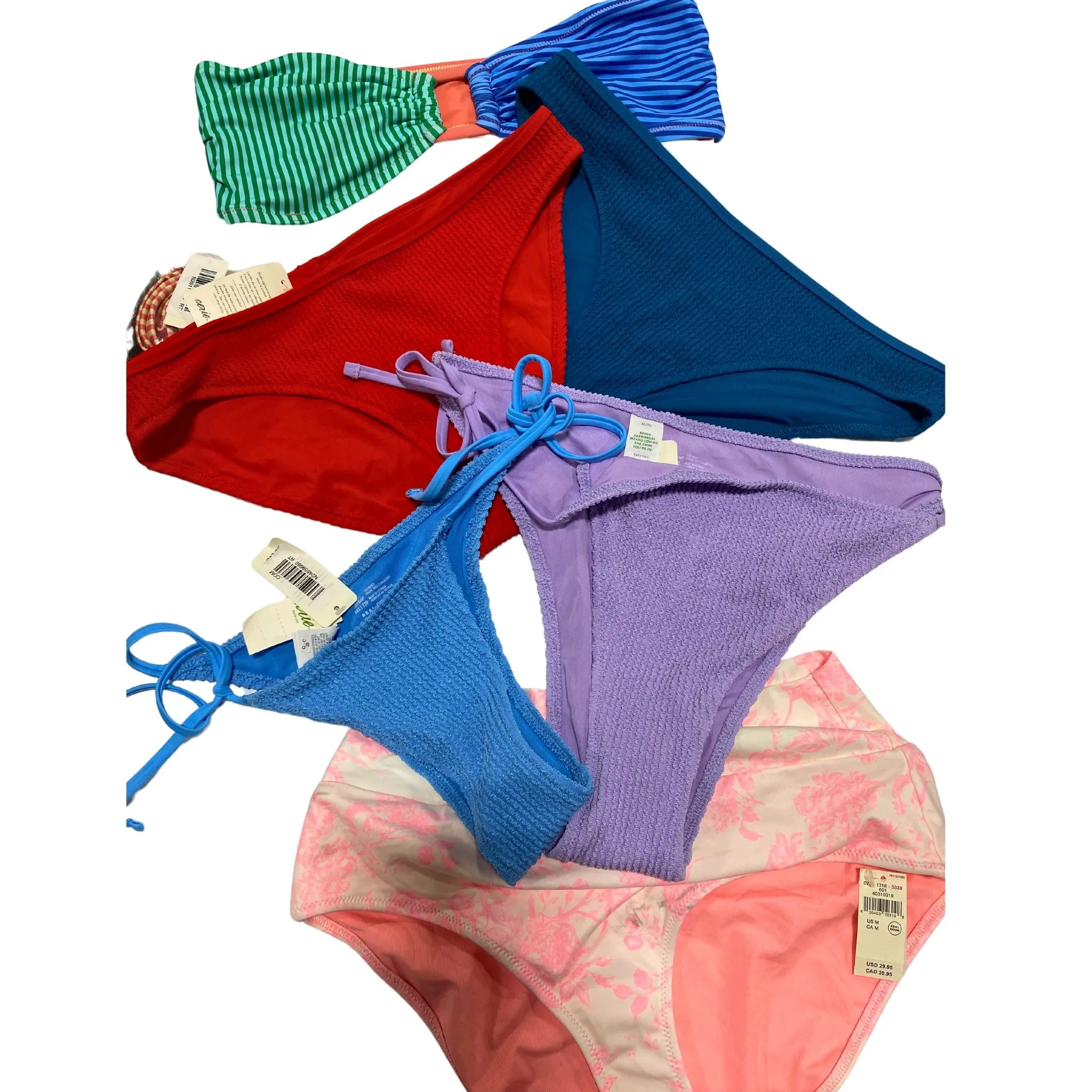 AE Ladies Swimwear Mix Includes Swim Tops , Swim Bottoms & One Piece's Assorted Sizes & Styles (100 Pcs Lot)