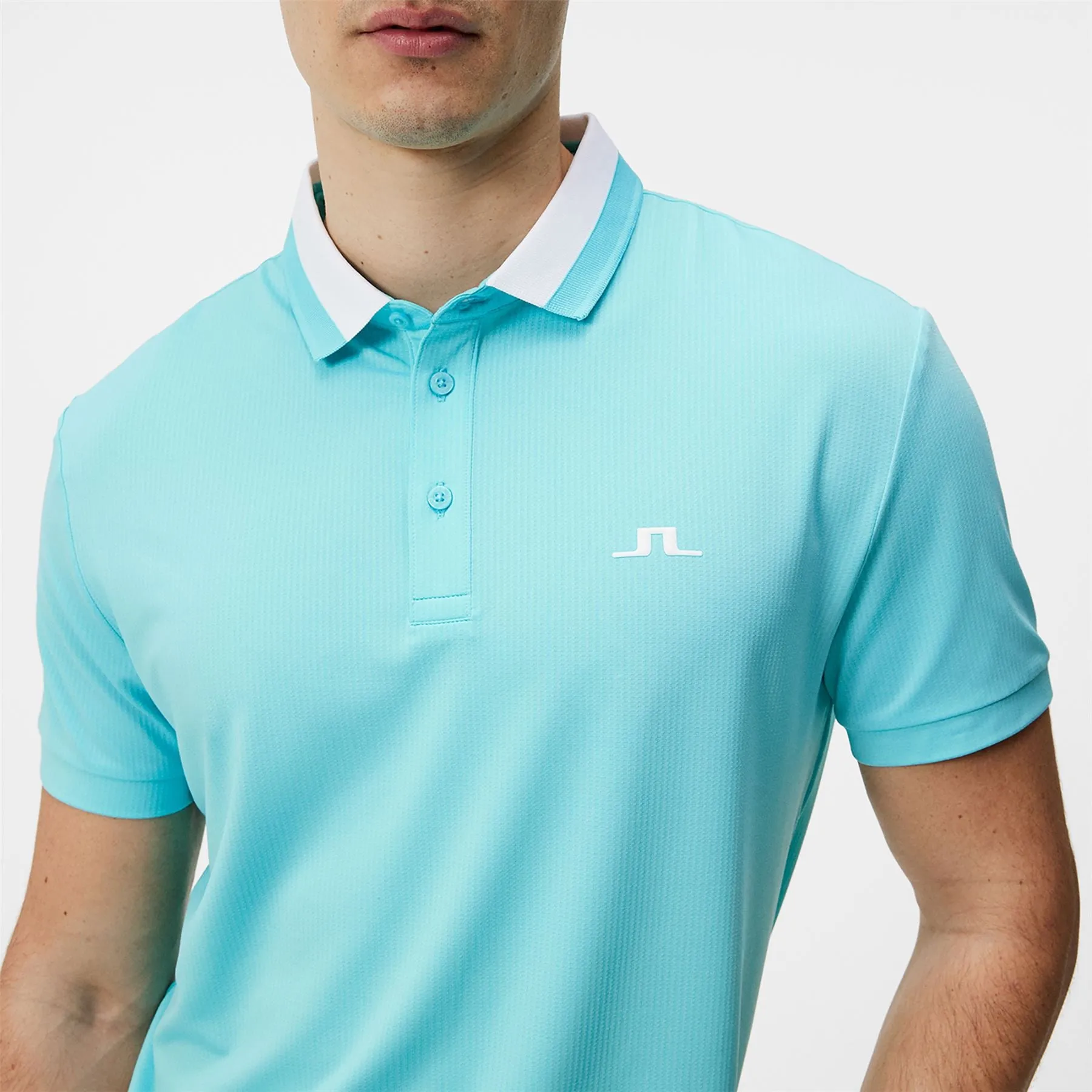 Benji Regular Fit Light Jersey Polo Blue Curacao - SU24