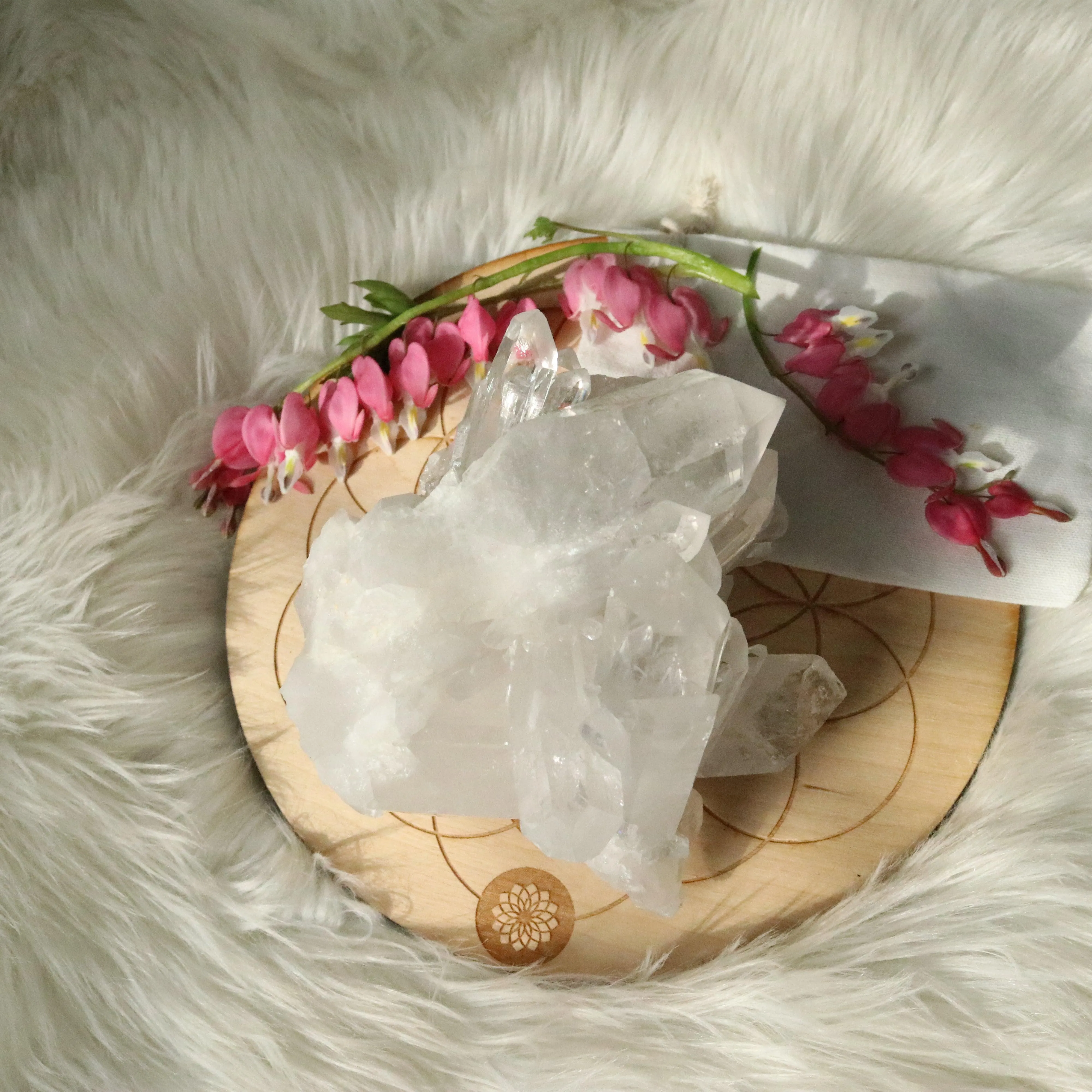 BIG Clear Quartz Cluster Grade A from Brazil~ With Rainbows!