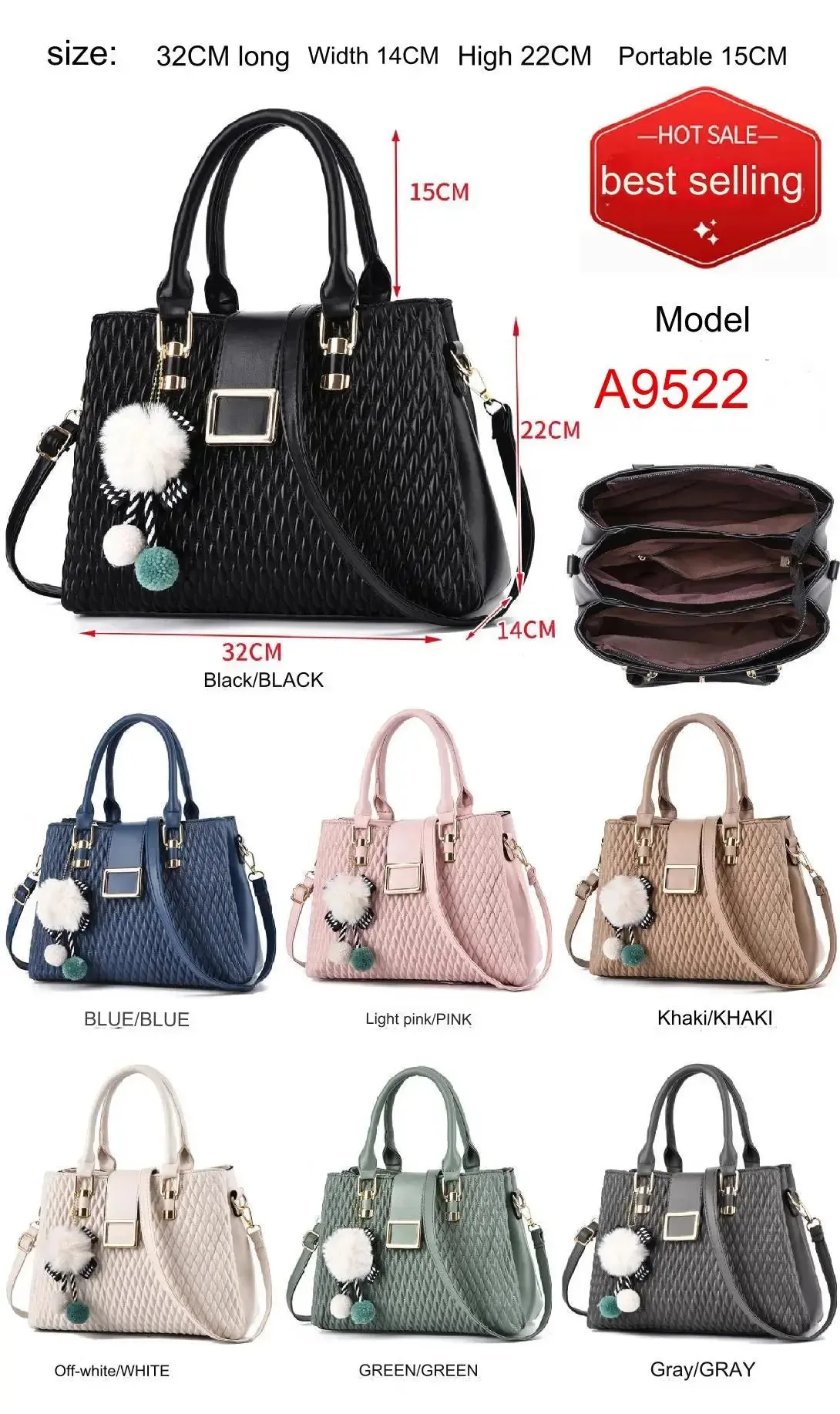 Black Handbag For Girls 082-2