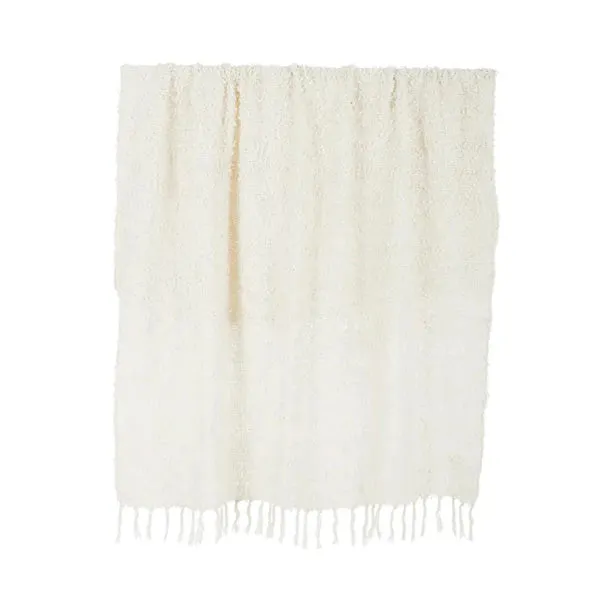 Burbuja Cotton Blend Throw (125 x 150cm) - Ivory