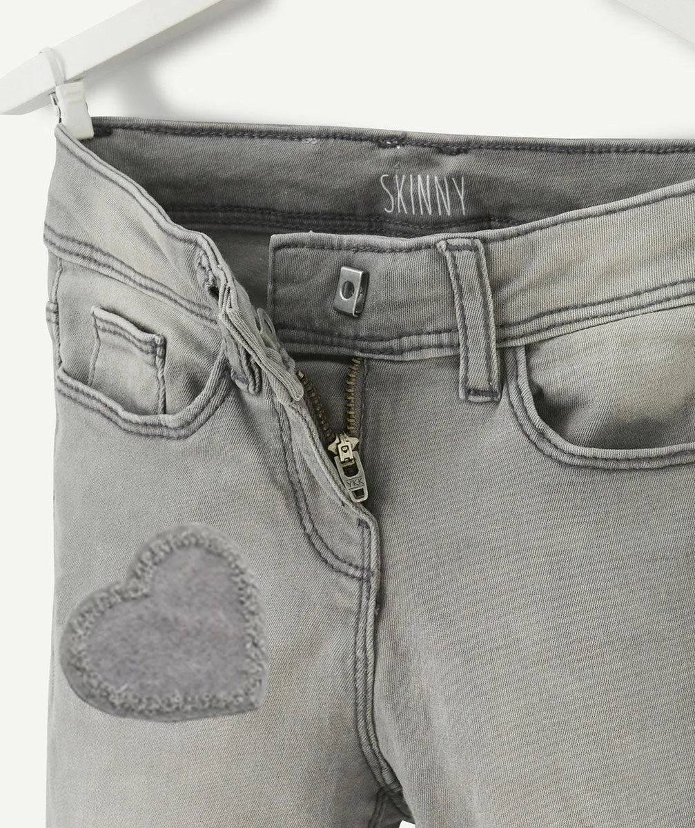 C1008 TA Light Grey with Heart Denim