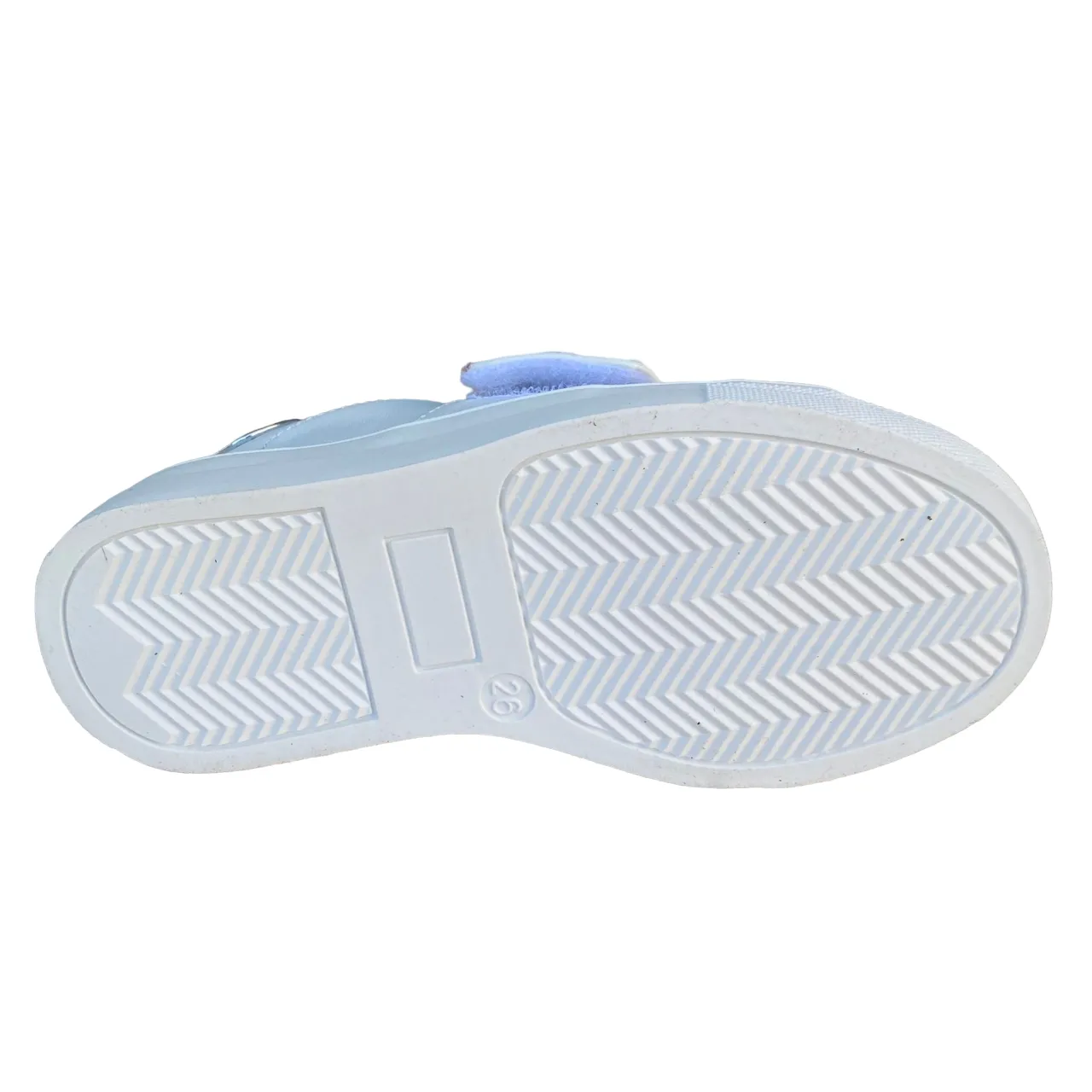 Cafè Noir girl's shoe with elastic band and velcro C-2422w white