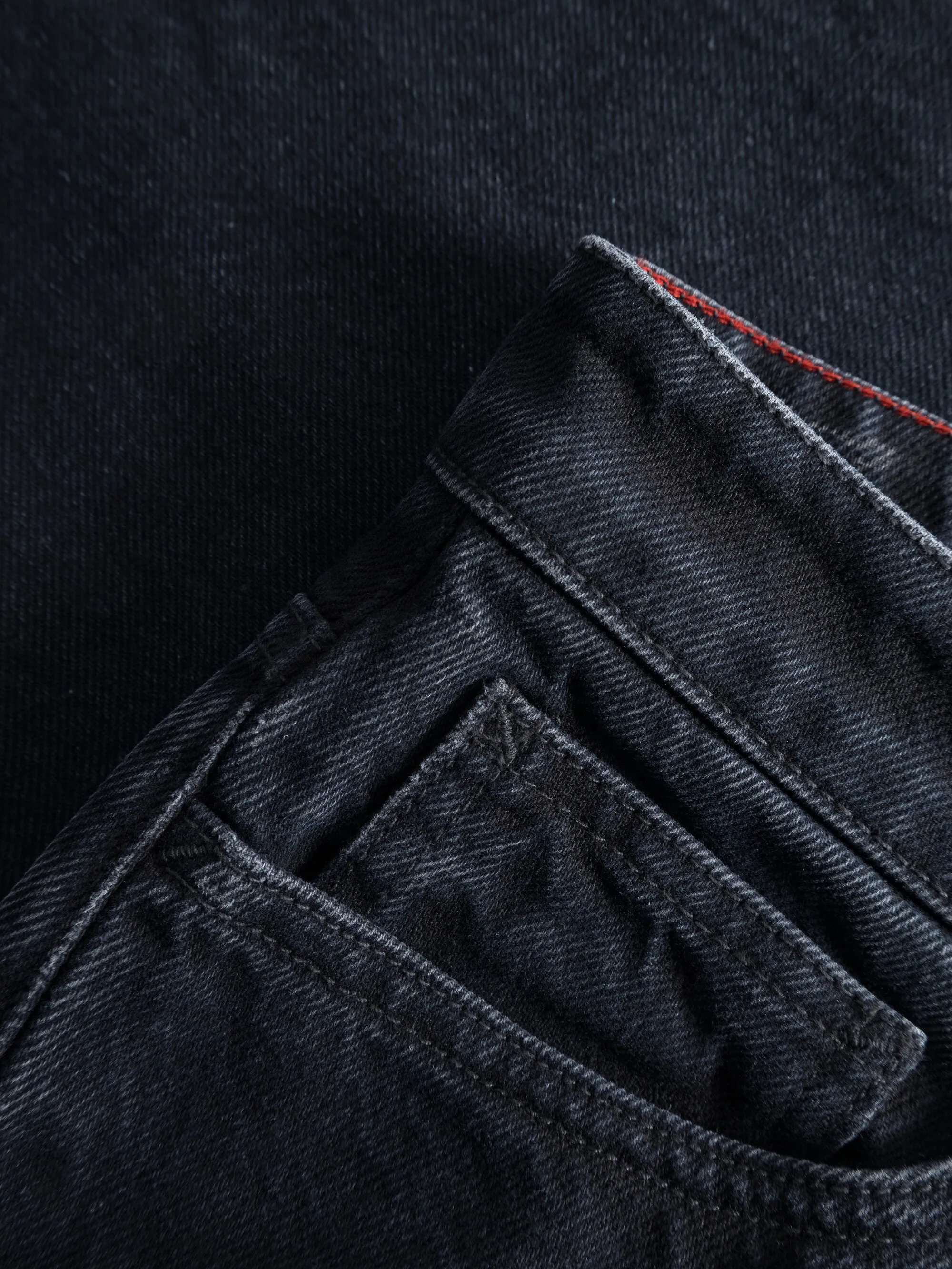 CHUCK regular straight denim jeans overdyed black REBORN™ - Overdyed Black