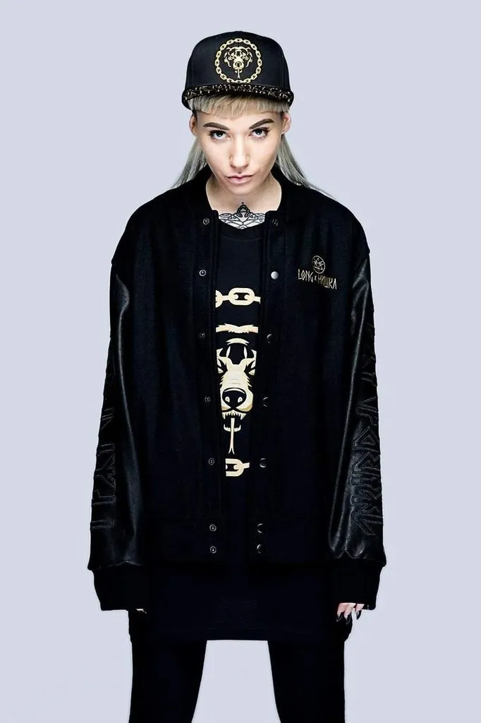 Death Adder Chain Gold Varsity Jacket - Unisex