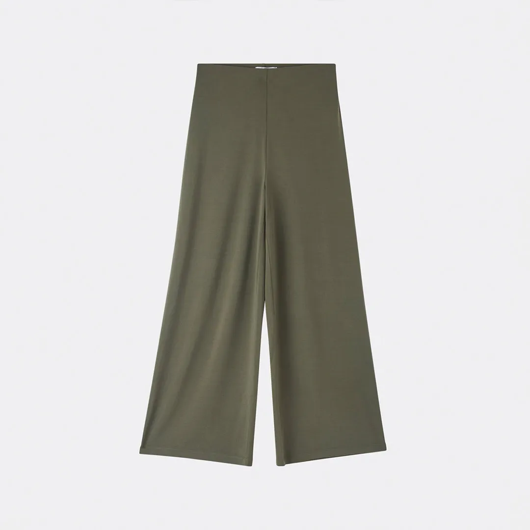 Elastic Waist Cullote Trousers