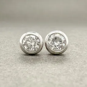 Estate 14K W Gold 0.45ctw H-I/SI2 Diamond Stud Earrings