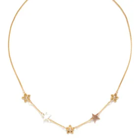 Franck Herval - ESTRELLA alternate 5 star short necklace