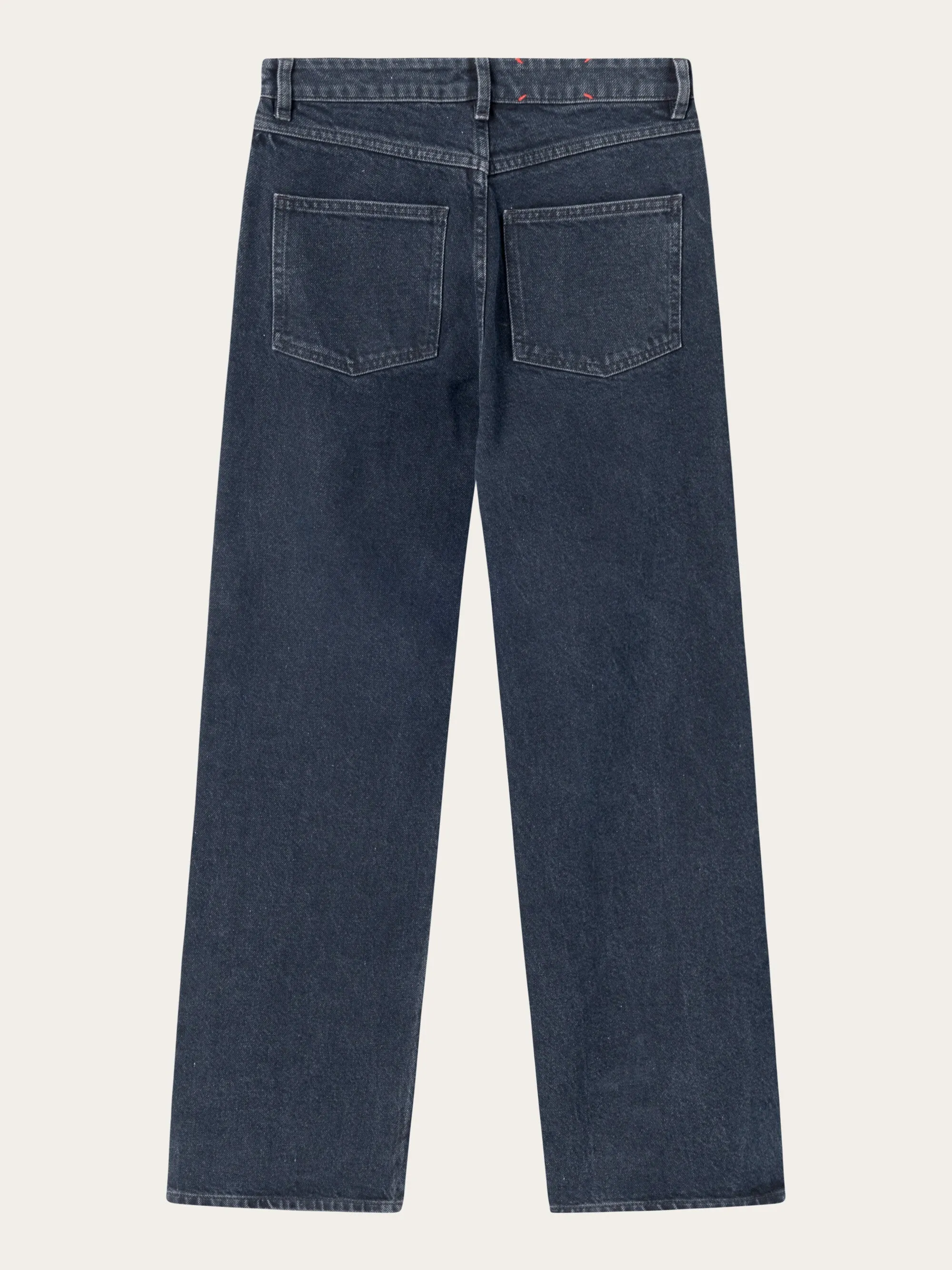 GALE straight mid-rise overdyed black 5-pocket jeans REBORN - Overdyed Black