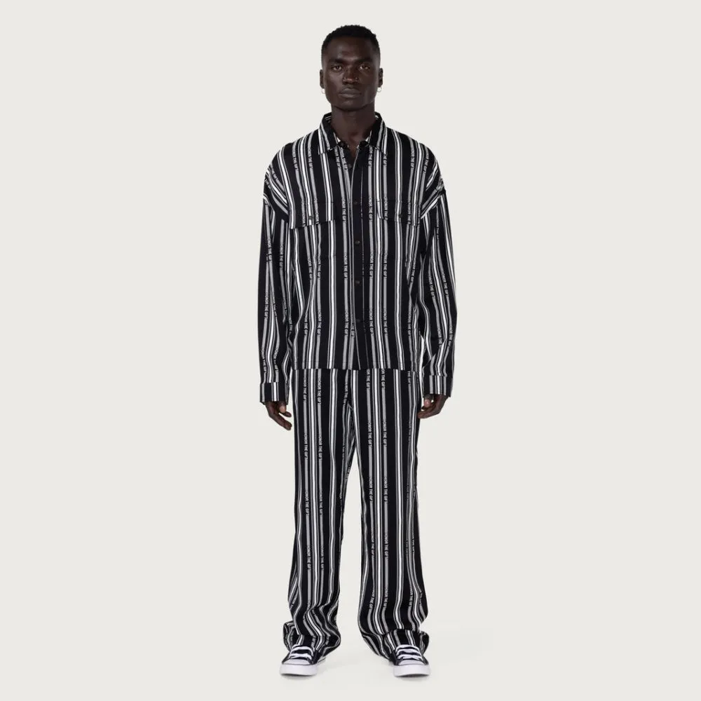 HONOR THE GIFT HONOR STRIPE PANT-BLACK