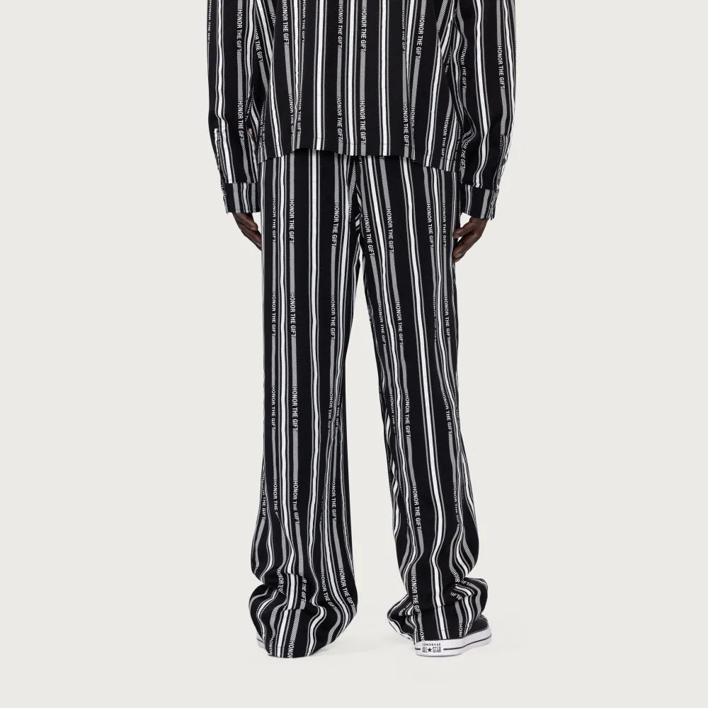 HONOR THE GIFT HONOR STRIPE PANT-BLACK