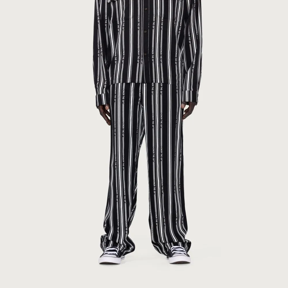 HONOR THE GIFT HONOR STRIPE PANT-BLACK