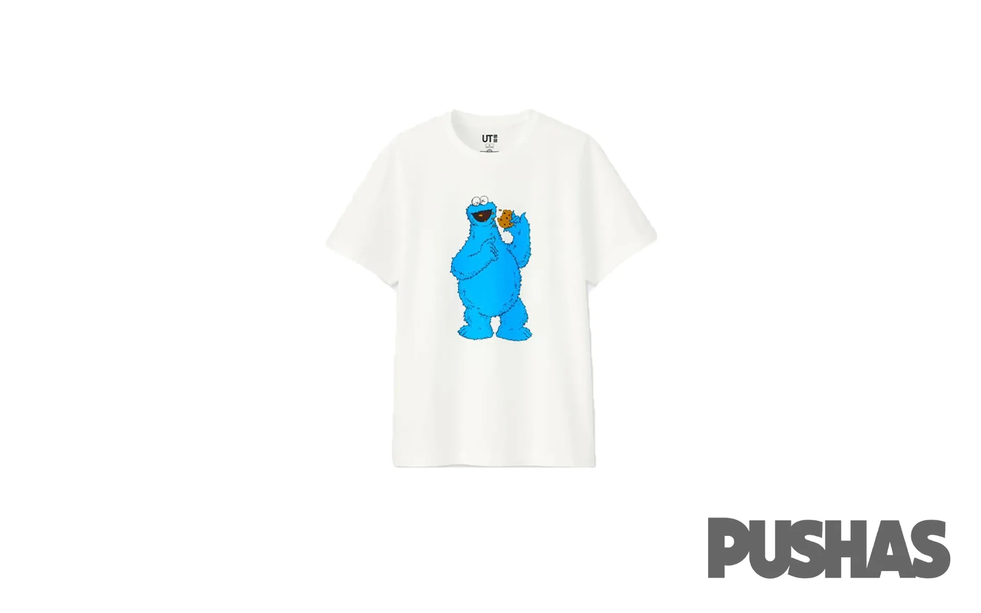 Kaws x Uniqlo x Sesame Street Cookie Monster T-Shirt 'White' (2018)