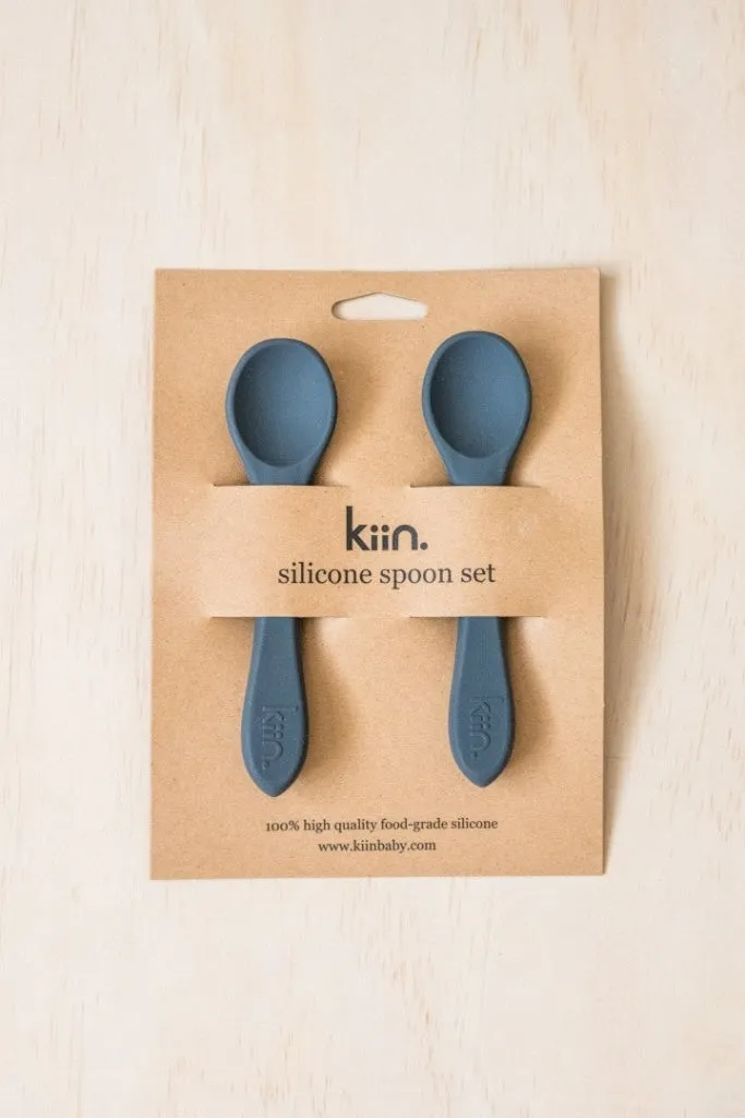 Kiin Baby - Silicone Spoon Twin Pack - Storm