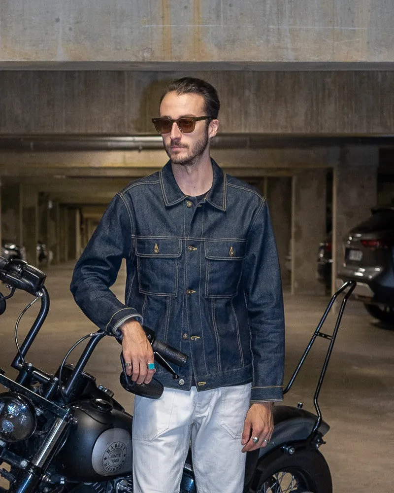 KYTONE Motorsport Selvedge Denim Embroidered Highway Jacket