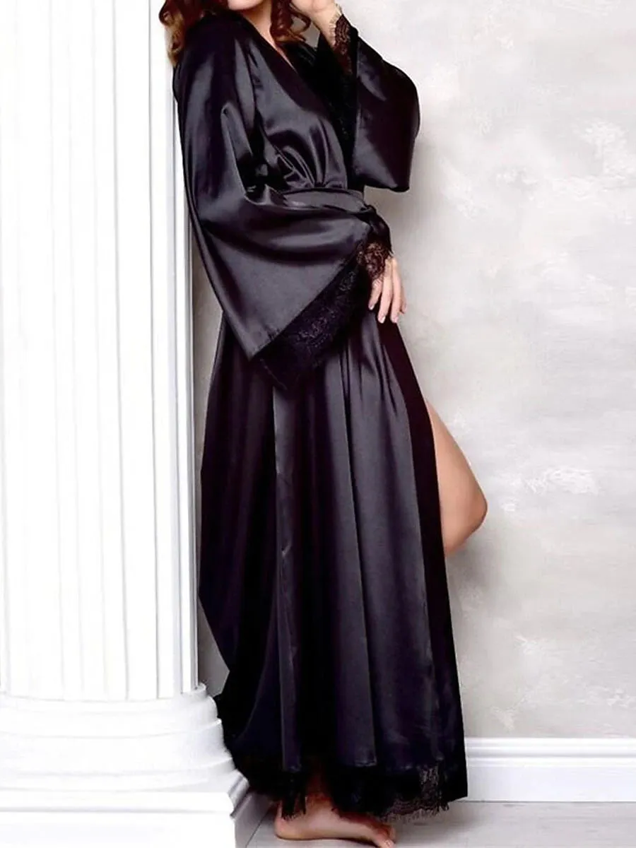 Luxurious Patchwork Silken Robe for Women