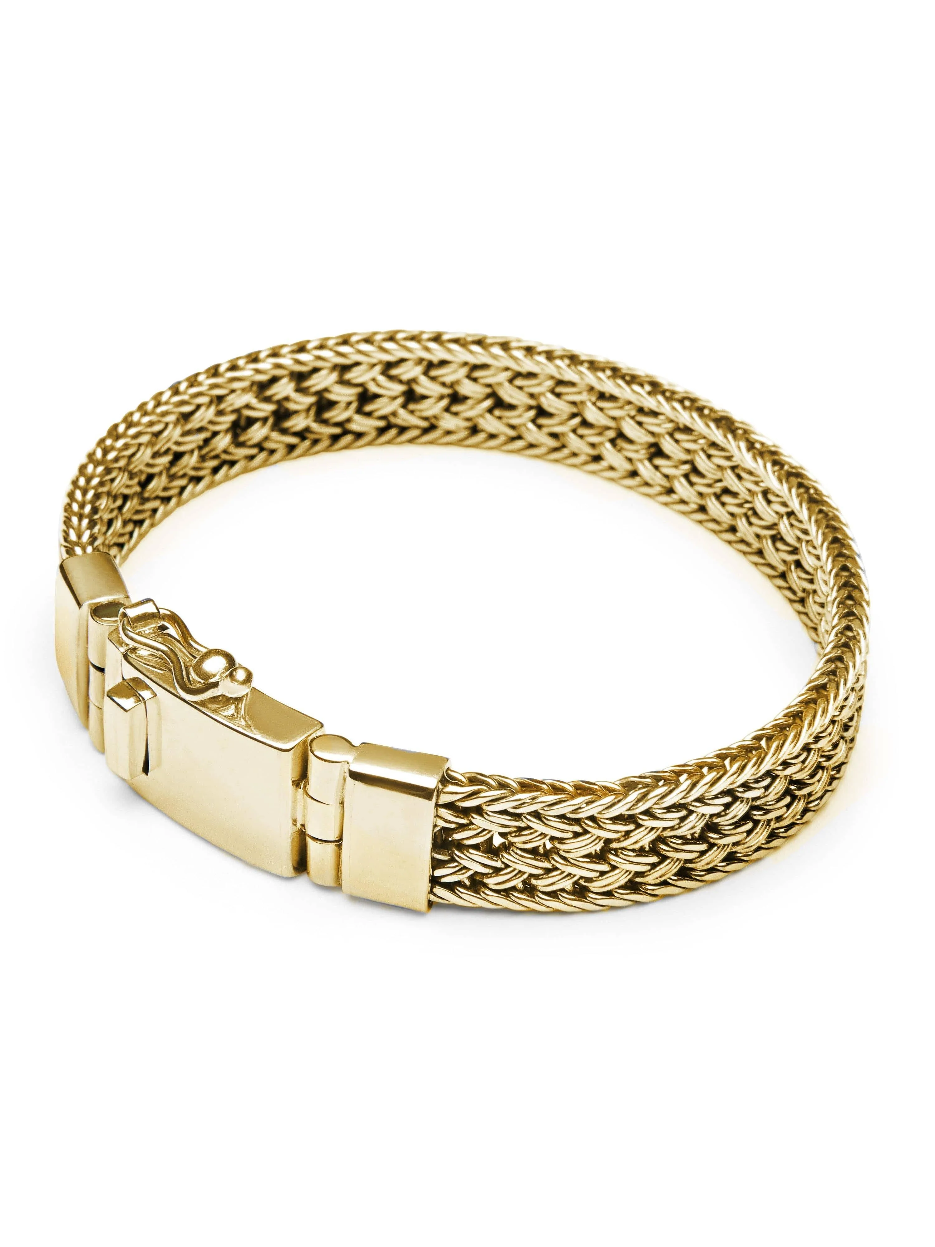 Men's Gold Braided Chain Bracelet