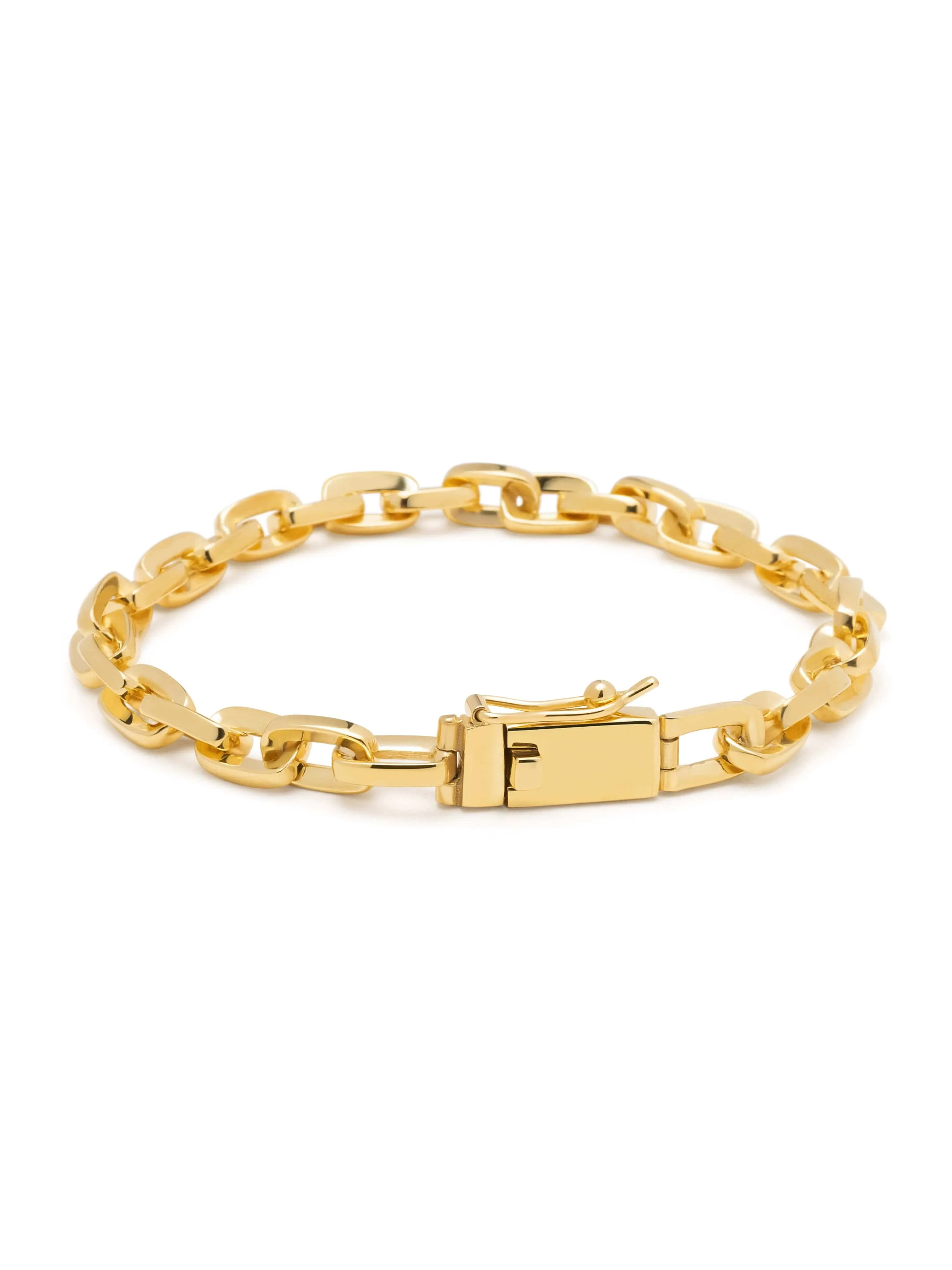 Men's Thin Gold Link Bracelet