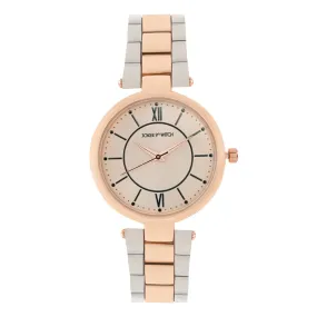 Milan Rose Gold Dial Dual Tone Metallic Strap Watch