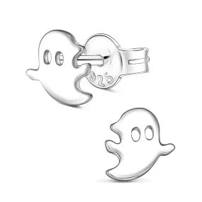 My Boo Cute Ghost Stud Earrings Sterling Silver