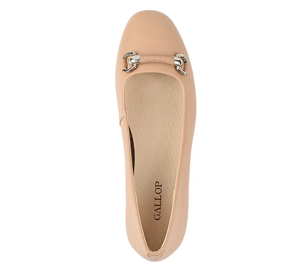 Pantofi casual, dama, GALLOP, GA 2306 nude, piele naturala