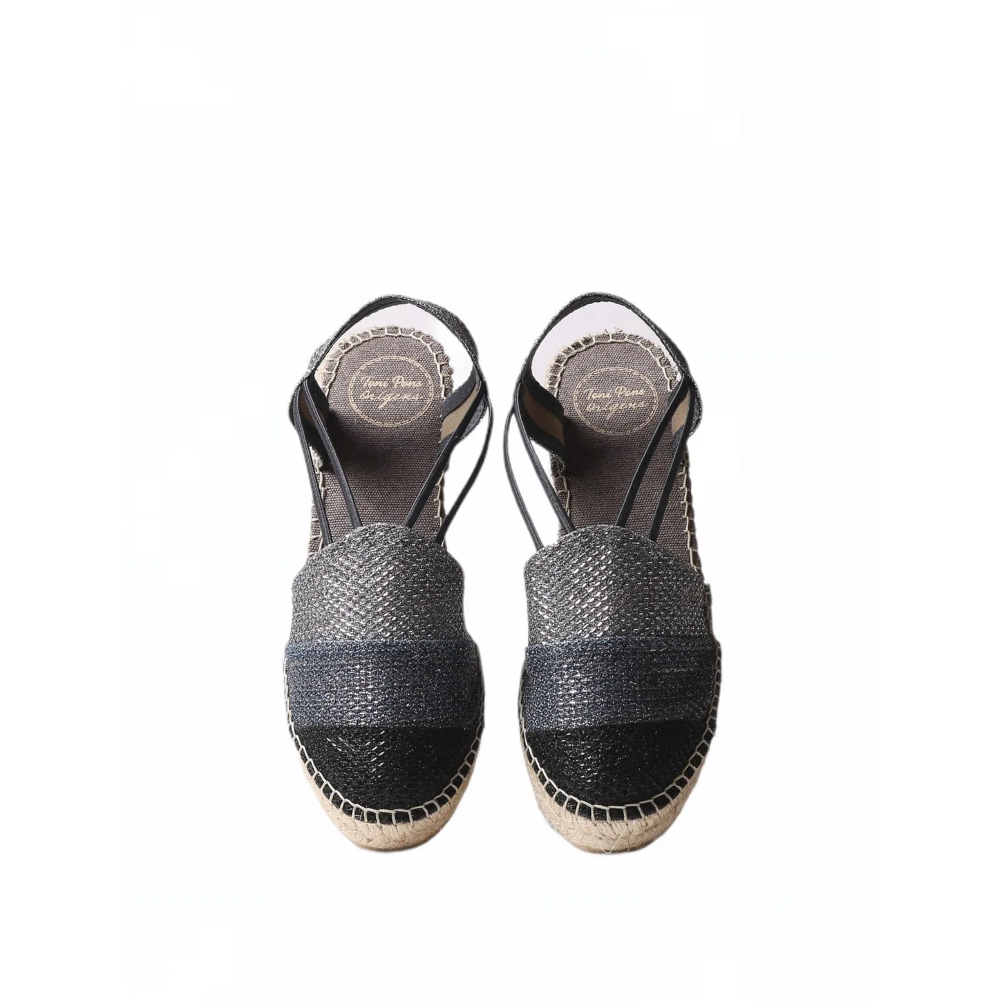 Patchwork Shimmery Wedge Espadrille for Women - Tours-S