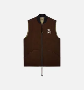 Patta Four Leaf Clover Utility Reversible Mens Vest - Brown