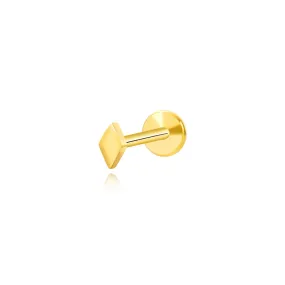 Petit Solid Rhombus Flat Back Stud Earring (18G)