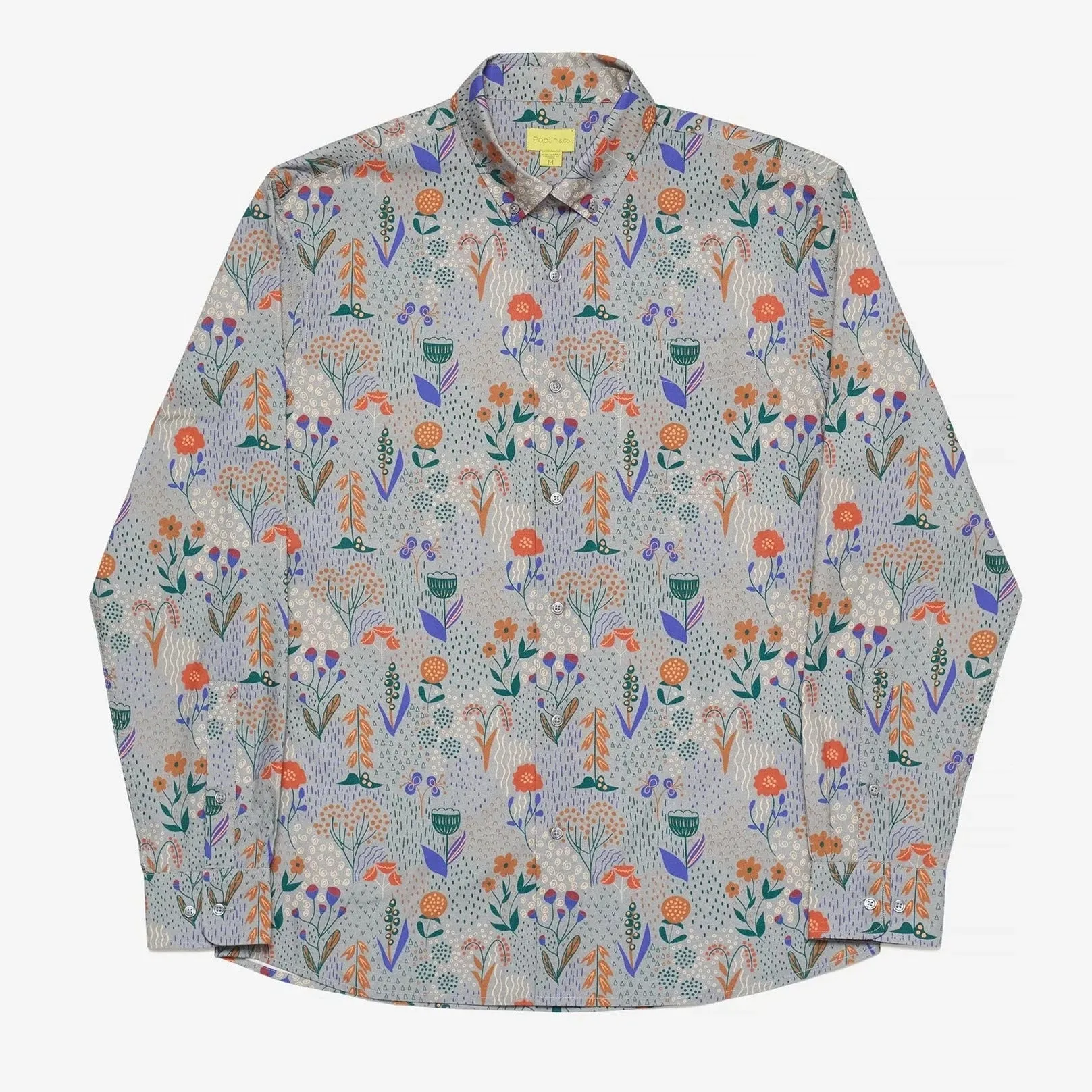 Rainy Field Long Sleeve Shirt (Grey)