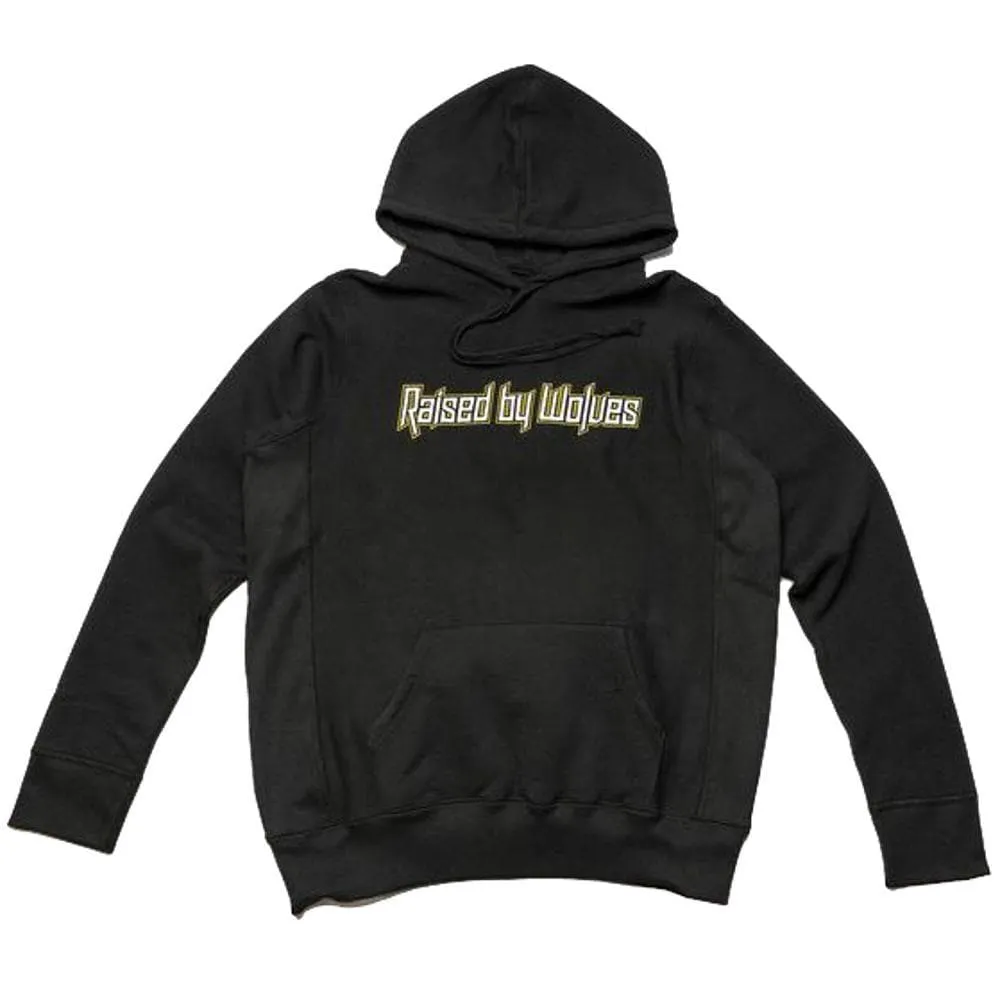 RAISED BY WOLVES BRUTALIST HOODED SW -BLACK