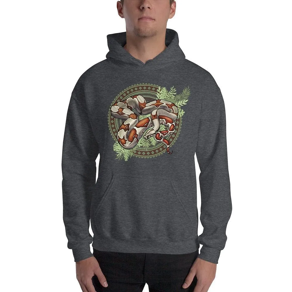 Red Tailed Boa Constrictor Hoodie, Snake Reptile Gift Pullover