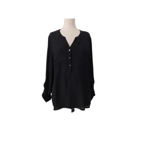 Reitman's Black Sheer V-neck Top | Gently Used |