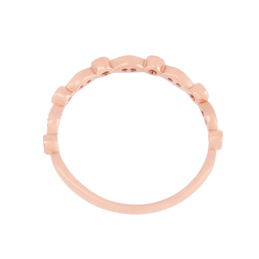 Rose Gold Marquise and Round Diamond Band