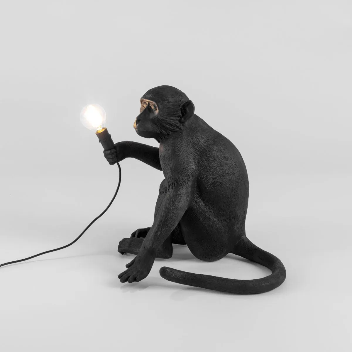 Seletti Monkey Lamp sitting Black