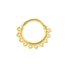 Silver Crystal Nose Hoop Ring For Women