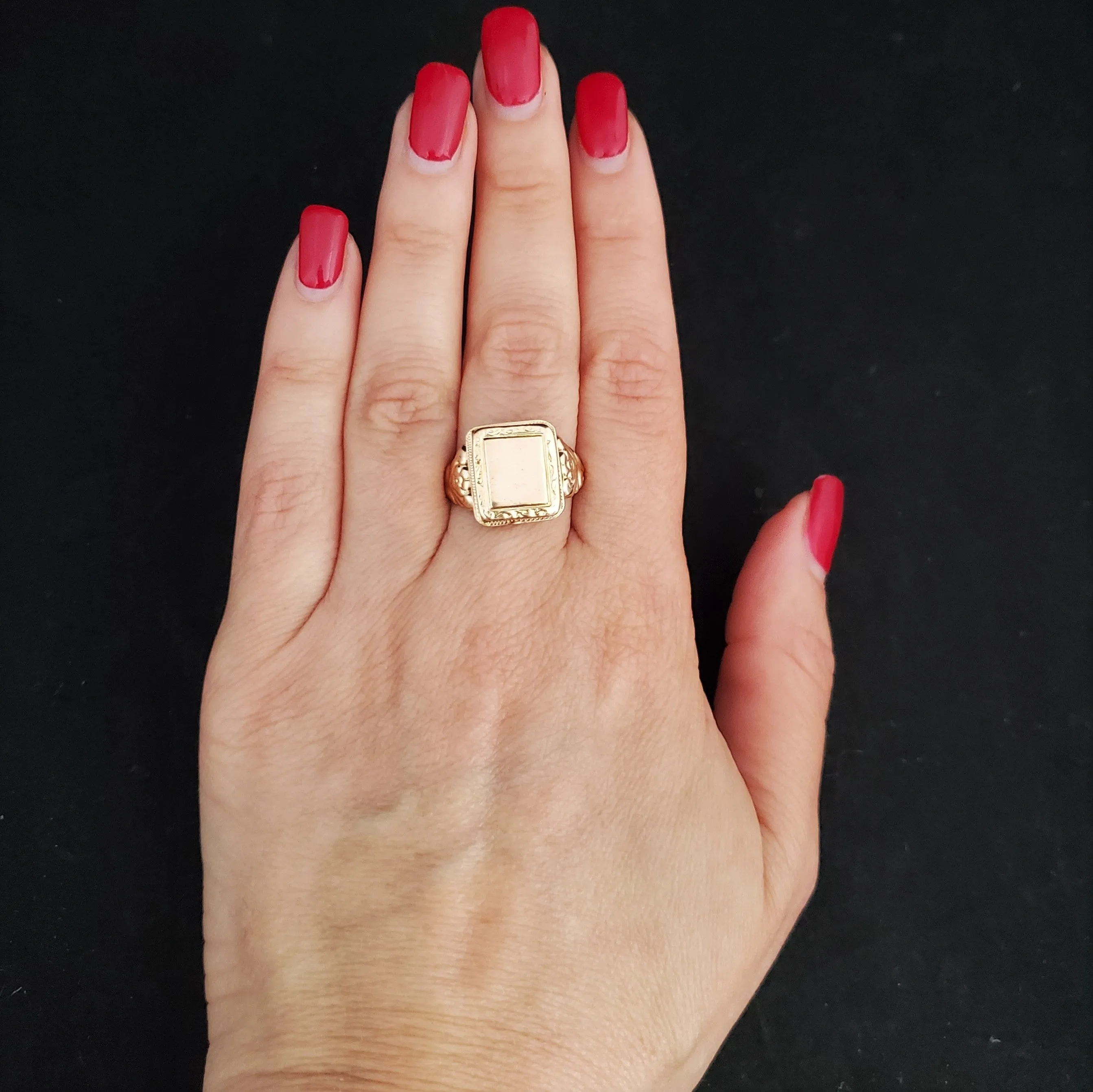 The Albany - Retro 14k Gold Poison Ring Russian Hallmarks