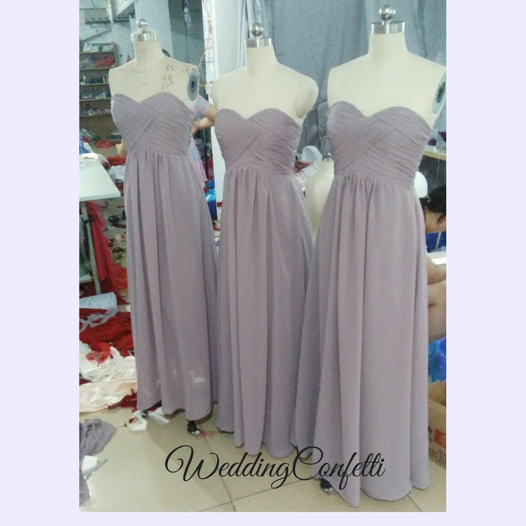 The Charis Chiffon Bridesmaid Chiffon Tube Dress (Customisable)