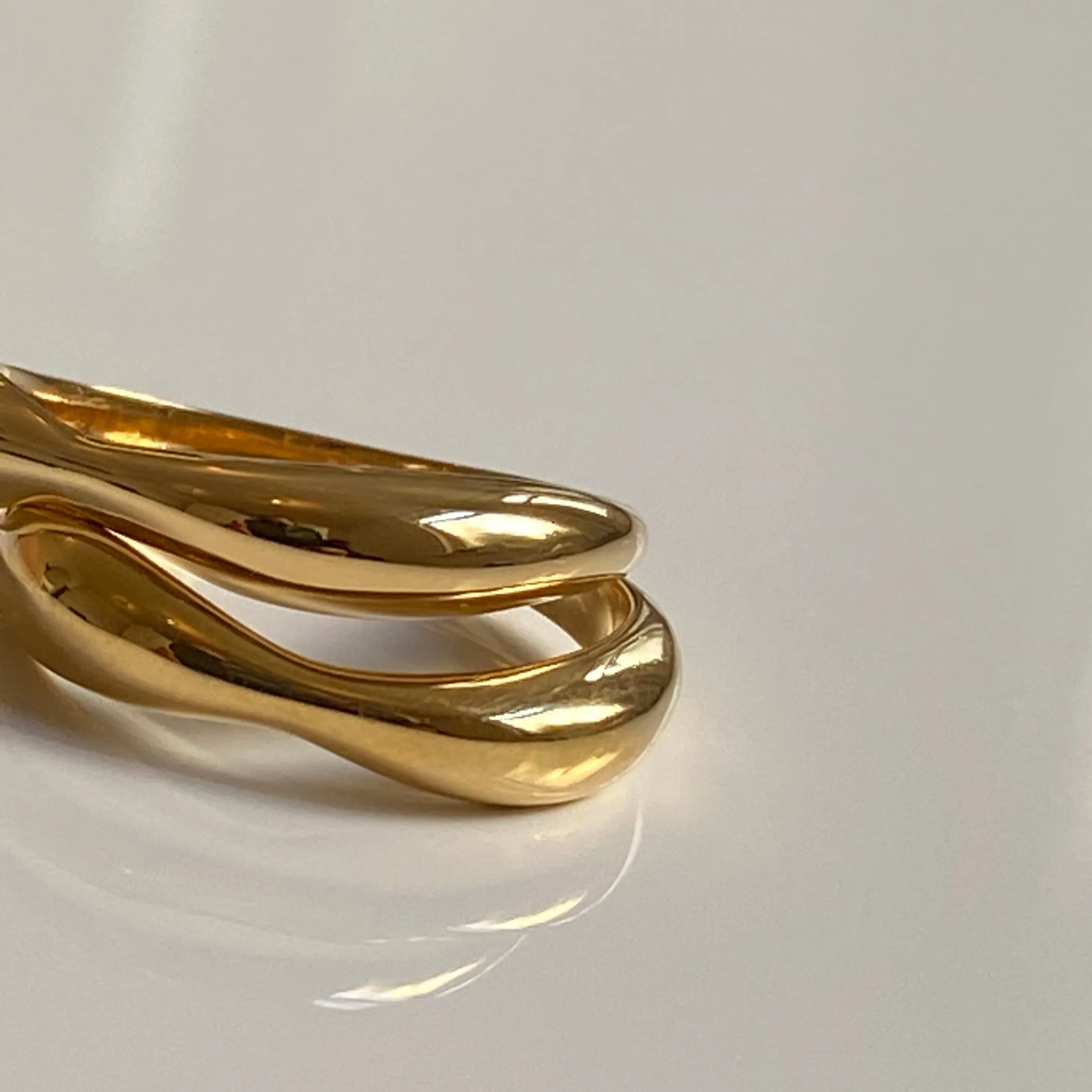 THE DOUBLE TROUBLE SET - Solid 14k yellow gold