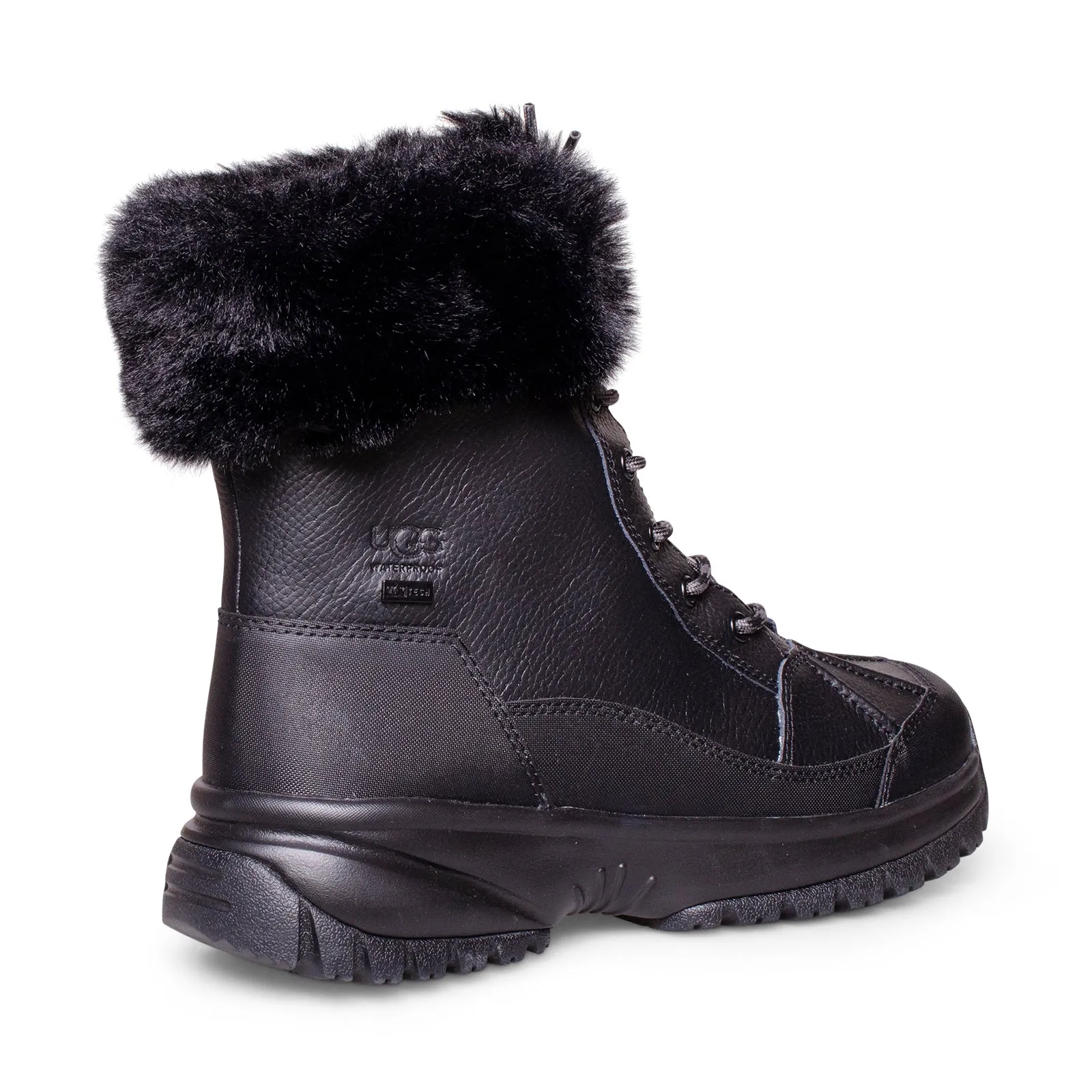 UGG Yose Fluff Black Boots - Women's