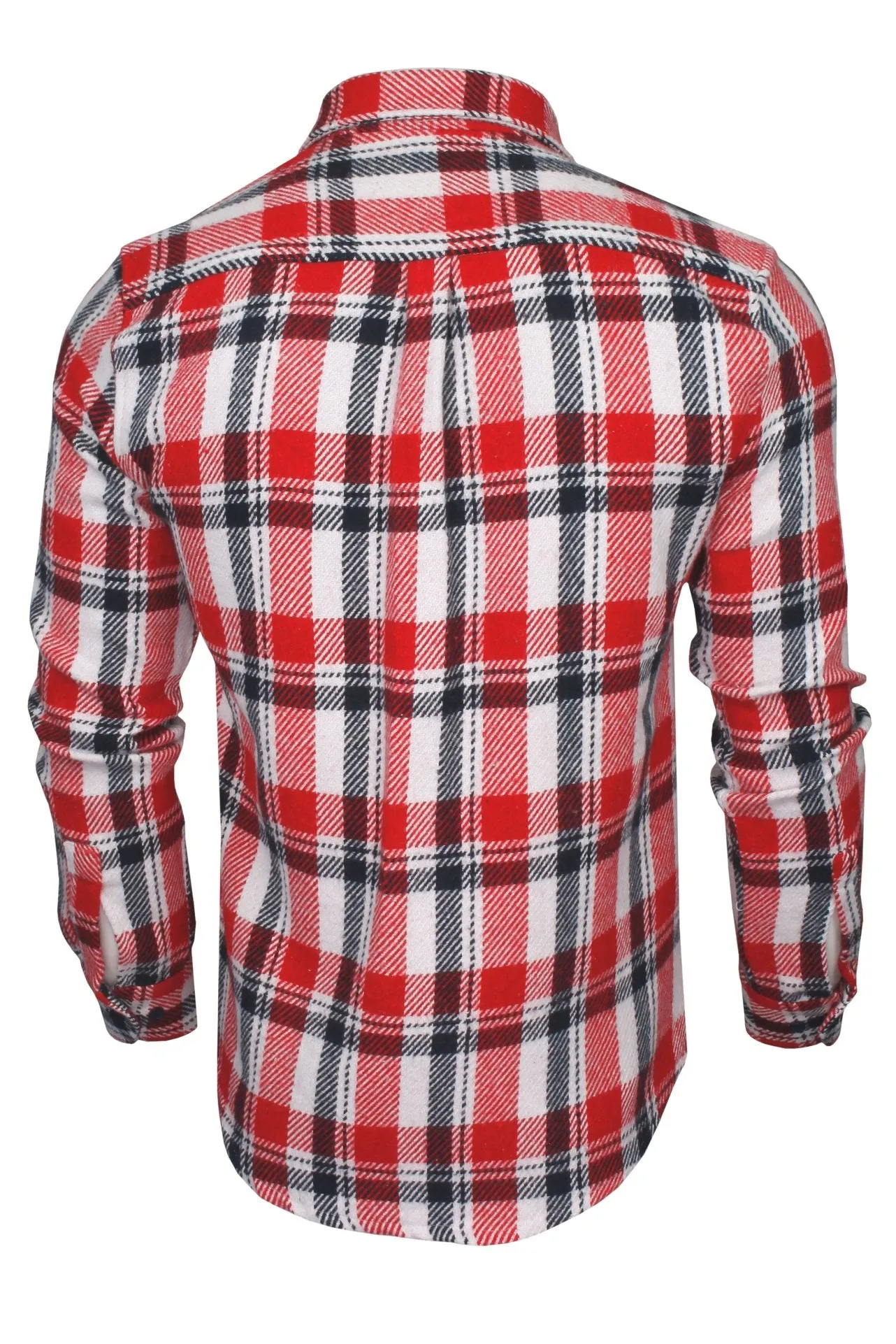 Xact Mens Heavy Flannel Plaid Check Lumberjack Over Shirt  Long Sleeved