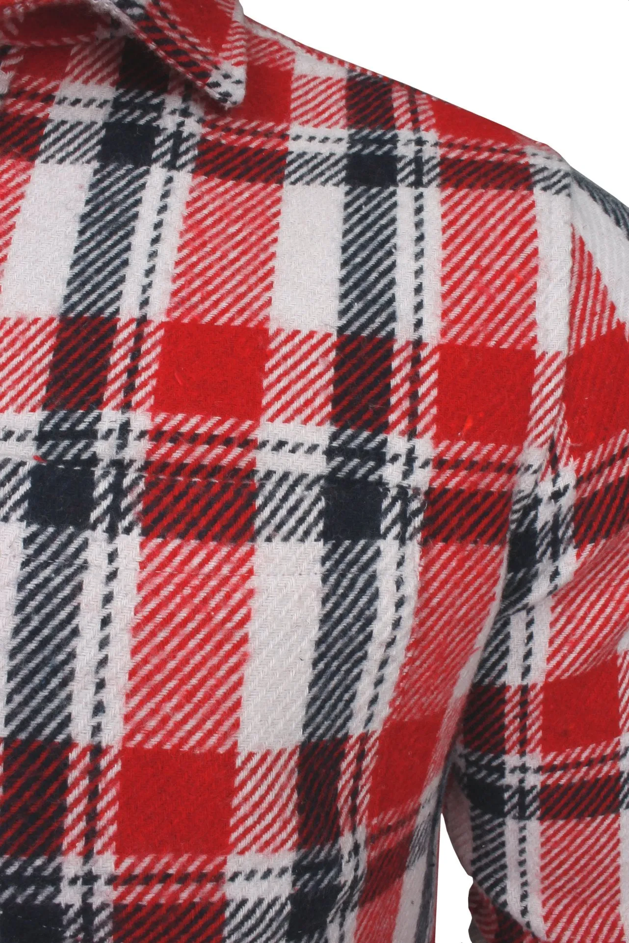 Xact Mens Heavy Flannel Plaid Check Lumberjack Over Shirt  Long Sleeved